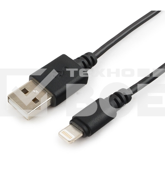 Кабель USB Cablexpert CC-USB-AP2MBP AM/Apple, для iPhone5/6 Lightning, 1м, черный, пакет