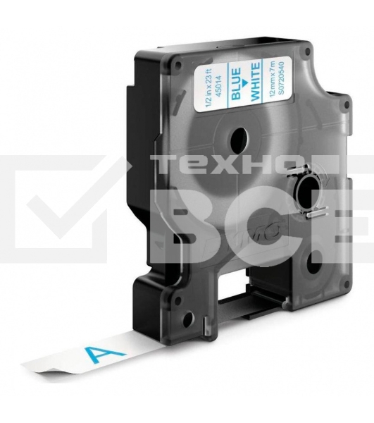 Картридж ленточный Dymo D1 S0720540 белый/синий для Dymo