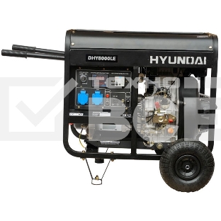 Электрогенератор дизельный Hyundai DHY8000LE, 6.5 кВт, 79 дБ, 111 кг