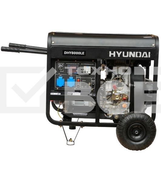 Электрогенератор дизельный Hyundai DHY8000LE, 6.5 кВт, 79 дБ, 111 кг