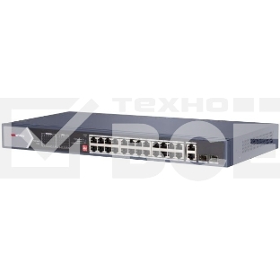 Коммутатор Hikvision DS-3E0528HP-E 26G 2SFP 20PoE+ 370W неуправляемый