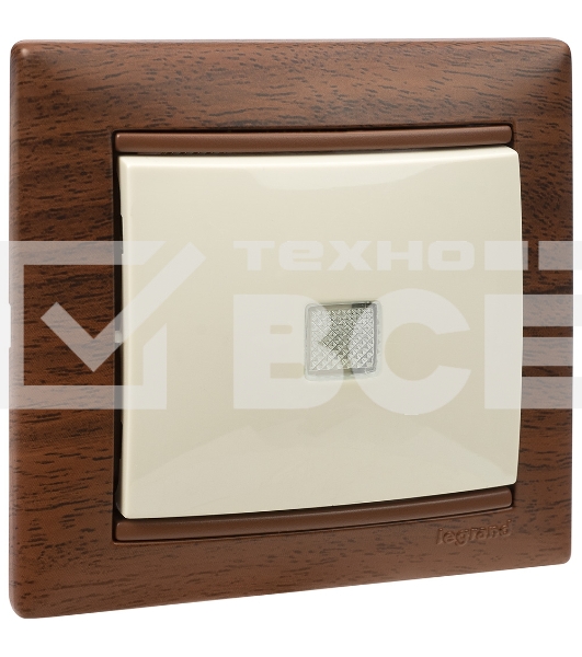 Выключатель Legrand 774310 Valena 10А c подсветкой, сл. кость