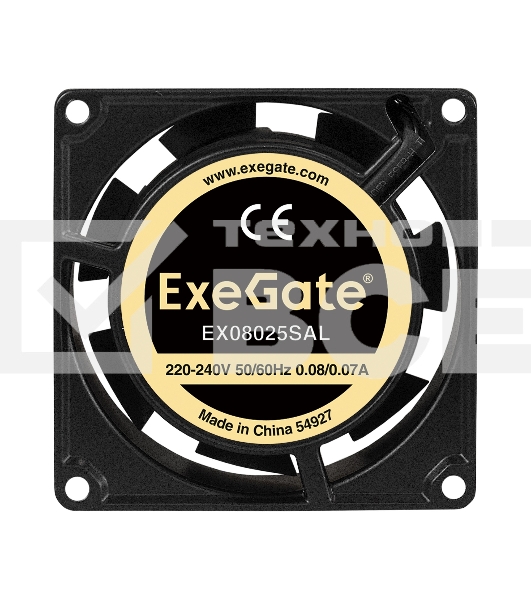 Вентилятор для корпуса ExeGate EX08025SAL черный, 80 мм, 2500 об/мин, 31 дБ