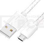 Кабель 1.5m MicroUSB, бело-розовый, белые коннекторы, быстрая зарядка, 28/24 AWG, GCR-54451, фото2