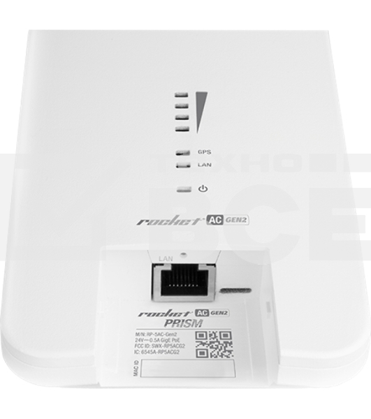 Точка доступа UBIQUITI RP-5AC-Gen2 Rocket 5AC PRISM Gen 2 Радиоустройство 5 ГГц, PtMP/PtP, airMAX ac, 2x RP-SMA, фильтры airPrism, GPS Sync