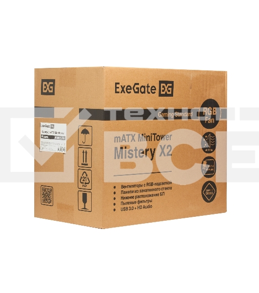 Компьютерный корпус Minitower ExeGate Mistery X2-NPX600