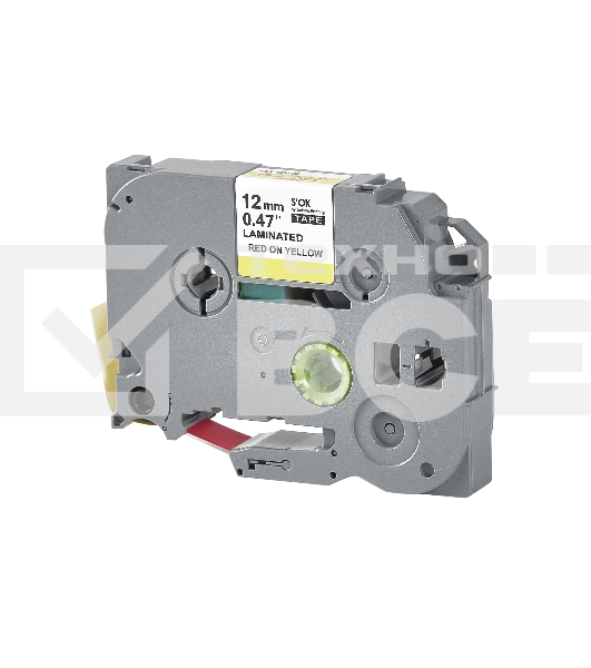Кассета с лентой S'OK by Sakura Printing TZE632 для Brother, красный на желтом, 12мм/8м, наклейка