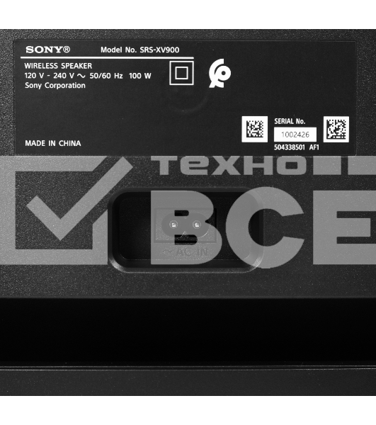 Минисистема Sony SRS-XV900 черный 100Вт USB BT