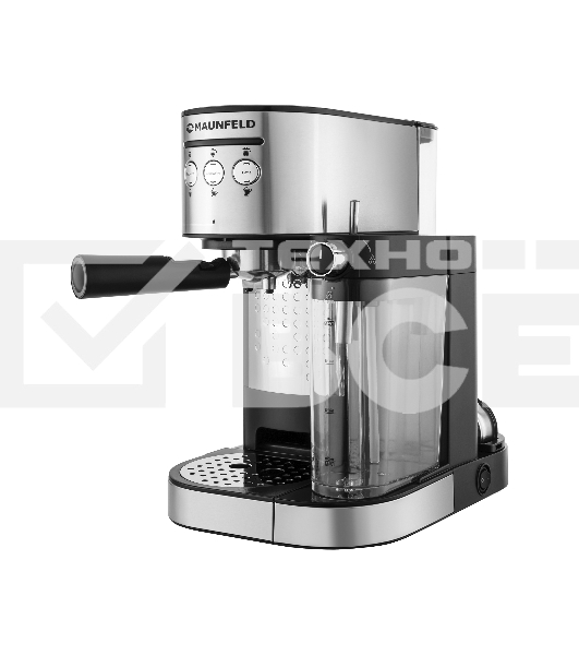 Кофеварка рожковая Maunfeld MF-720S PRO нержавеющая сталь, исп. кофе - молотый/чалды, 1.2 л, 1470 Вт, 15 Бар.