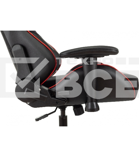 Кресло игровое Бюрократ VIKING 4 AERO RUS белый/синий/красный/черный, искусст. кожа/ткань, две подушки