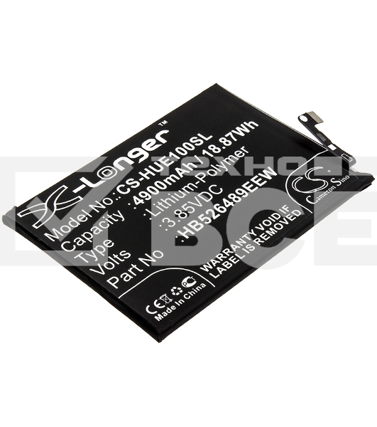 Аккумулятор CameronSino CS-HUE100SL HB526489EEW для Huawei Honor Play 9A,3.85V / 4900mAh / 18.87Wh