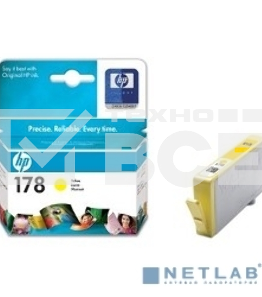 Картридж струйный HP №178 CB320HE желтый для HP C5383/C6383/B8553/D5463 (300стр.)