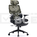 Кресло офисное Cactus CS-CHR-MC01-LGNBK салатовый, сиденье черный, сетка/ткань, с подголов. крестов. пластик, подст. для ног, фото21