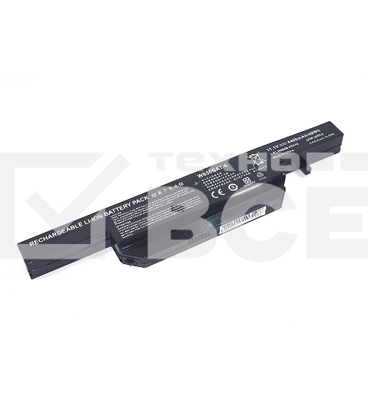 Аккумуляторная батарея для ноутбука Clevo W650-3S2P 11.1V 5200mAh OEM черный