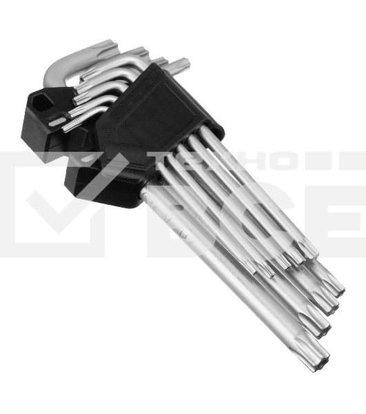 Набор ключей имбусовых Torx-Tempered, TT10-50, CrV, 9 шт., удлиненные Сибртех