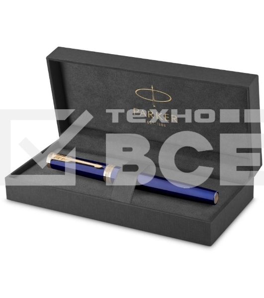 Ручка перьевая Parker Ingenuity Core F570 (2182009) Blue GT F сталь нержавеющая подар.кор.