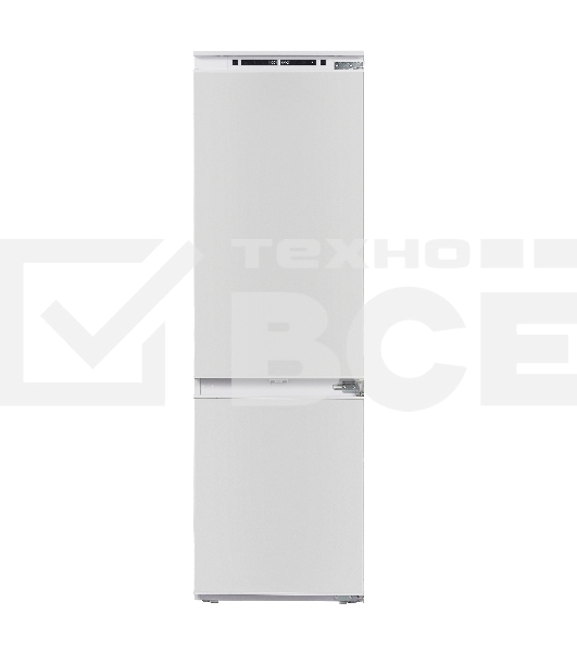 Встраиваемый холодильник Maunfeld MBF177NFFWGR Inverter белый двухкамерный 194/57 л морозилка снизу, NoFrost