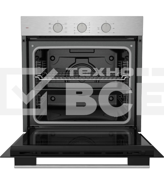 Электрический духовой шкаф Kuppersberg HF 603 BX 60 см, 80 л, High-Tech, 6 режимов, паровая очистка, черный + нерж. сталь