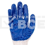 Перчатки полиэфирные Сибртех с синим нитрильным покрытием, размер L, 15 класс вязки, фото8