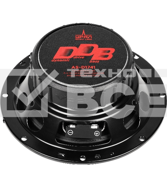 Колонки автомобильные Ural DDB AS-D1741 190Вт 16см (6.5дюйм) (ком.:2кол.) коаксиальные четырехполосные