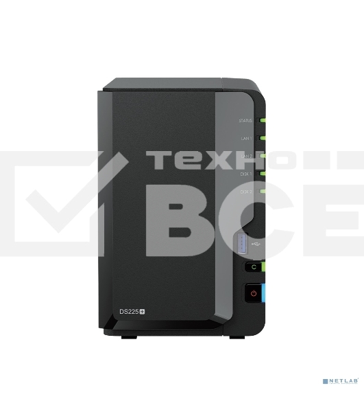 СХД настольное исполнение Synology 2BAY NO HDD DS225+