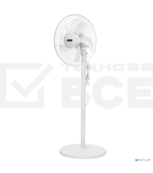 Вентилятор напольный DUX DX-40, 40Вт, 16дюйм, белый 60-0218