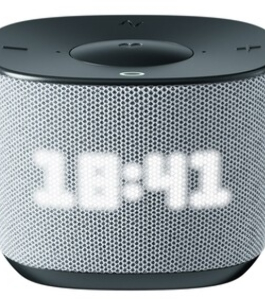 Умная колонка Sber Boom Home, 8Вт, с экраном, 1 динамик, часы, мультирум, TWS, Zigbee хаб, Wi-Fi, Bluetooth 5.0, Zigbee, Салют, серый