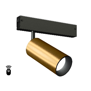 Управляемый светодиодный светильник для шинопровода Magnetic Ambrella light GL1223 GD золото IP20 18W 3000K-6400K 220V 36° D55*120 (Без ПДУ)