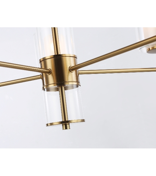 Люстра Ambrella light LH56011/5 BS/FR латунь/белый матовый E14*5 max 40W D640*1260