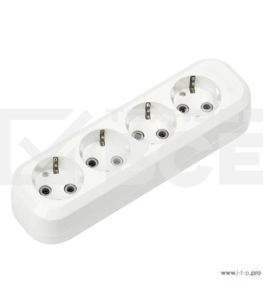 Колодка Smartbuy SBE-16-4-00-Z 4 гнезда 16А/3,5 кВт с заземлением