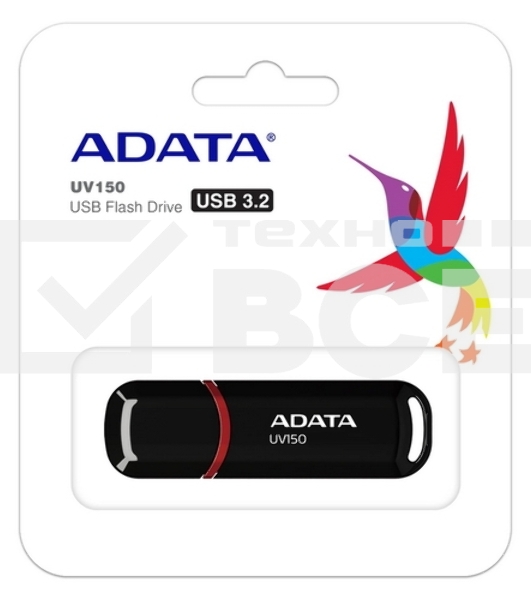 Флеш диск ADATA Flash Drive 32Gb UV150 AUV150-32G-RBK {USB3.0, Black}