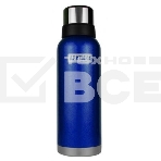 Термос Арктика 106-1200 синий, узкое горло 1,2 л, американский дизайн, антивандальное покрытие, две чашки, холод/тепло 32 ч, фото 1