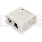 Монтажное оборудование Розетка GEMBIRD NAS214 RJ-45 кат.STP 5e внешняя экранированная 2 порта, 110&Krone, фото 1