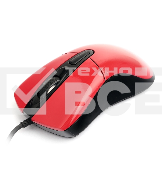 Мышь проводная Gembird MOP-415-R красный, 2400 dpi, USB, кнопки - 4