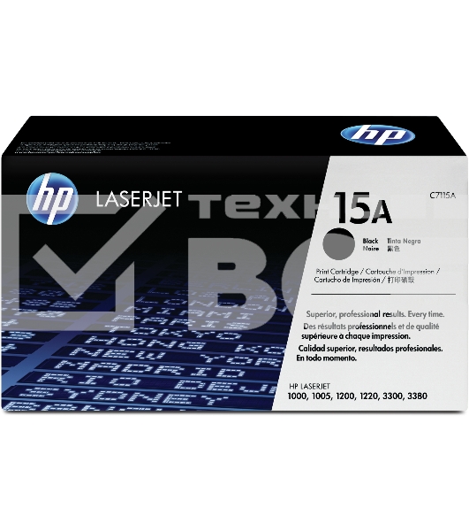 Картридж лазерный HP C7115A черный LJ 1000W/1200/1220/3300, (2500стр.)