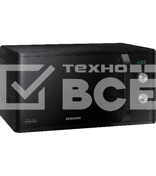 Микроволновая печь Samsung MS23K3614AK черный, 23 л, 800 Вт, переключатели - поворотный механизм