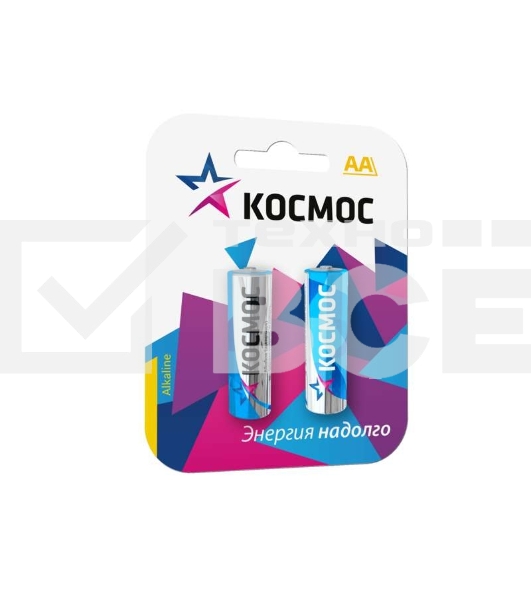 Элемент питания Космос алкалиновый LR LR6 BP-2 (блист.2шт)