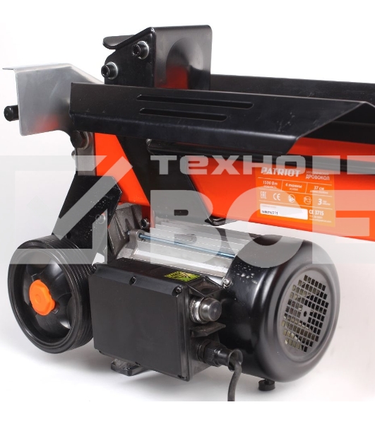 Дровокол PATRIOT CE 3715 электр., 1,5 кВт, длина полена: 0.37 м, усилие: 4т, раскол на 2 ч.
