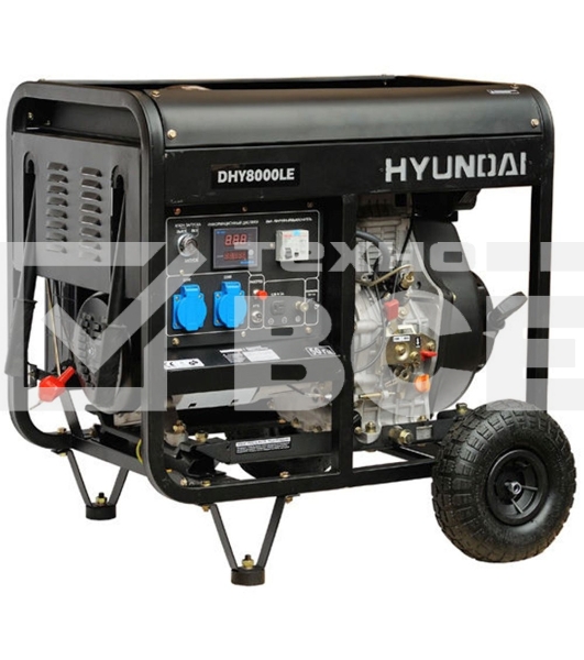 Электрогенератор дизельный Hyundai DHY8000LE, 6.5 кВт, 79 дБ, 111 кг