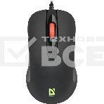 Мышь проводная Defender Ultra Classic MB-280 черный, 1200 dpi, USB, кнопки - 4, фото 1