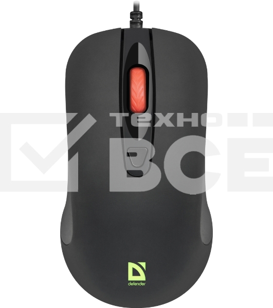 Мышь проводная Defender Ultra Classic MB-280 черный, 1200 dpi, USB, кнопки - 4