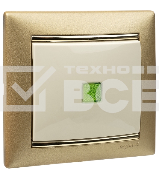 Выключатель Legrand 774310 Valena 10А c подсветкой, сл. кость