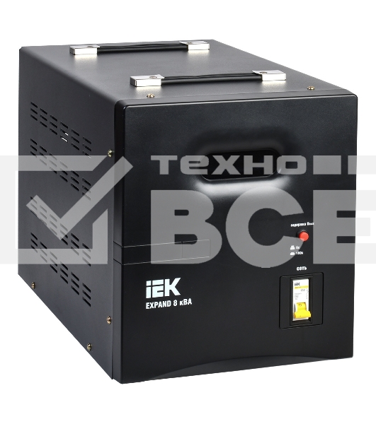 Стабилизатор напряжения IEK Expand 8кВА однофазный черный (IVS21-1-008-11)