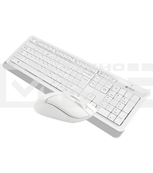 Клавиатура + мышь A4Tech Fstyler FG1012 клав:белый мышь:белый USB беспроводная Multimedia