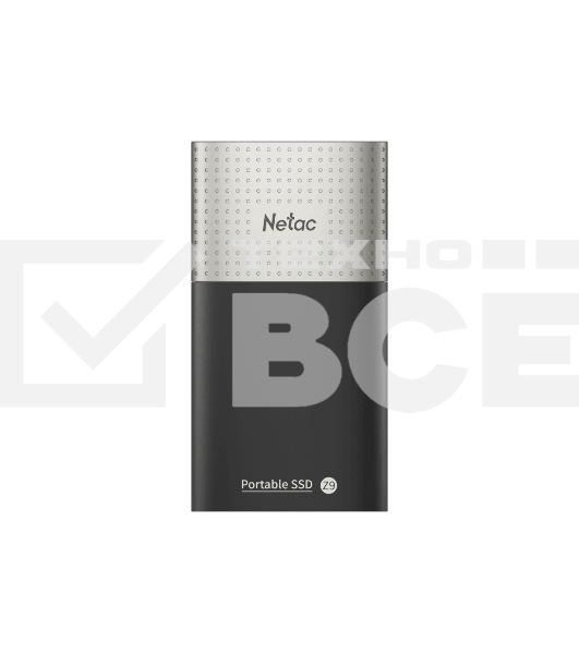 Накопитель SSD External Netac 2.0Tb Z9 <NT01Z9-002T-32BK> (USB3.2, up to 550/480MBs, 90х47.5х11.5mm, Aluminium+Plastic)