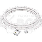 Кабель 1.5m MicroUSB, бело-розовый, белые коннекторы, быстрая зарядка, 28/24 AWG, GCR-54451, фото 1