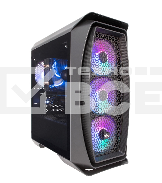 Компьютер IRU Game 520B5GMA MT Ryzen 5 5600X (3.7) 16Gb SSD512Gb RTX3050 8Gb Free DOS GbitEth 650W черный (1926551)