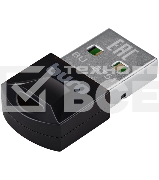 Адаптер USB Buro BU-BT51 Bluetooth 5.1+EDR class 1.5 20м черный