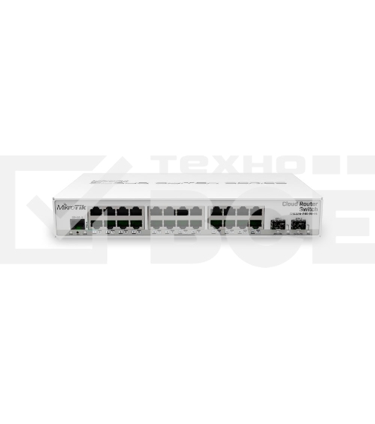 Коммутатор Mikrotik CRS326-24G-2S+IN with 800 MHz CPU, 512MB RAM, 24xGigabit LAN, 2xSFP+ cages, RouterOS L5 or SwitchOS (dual boot), desktop case, PSU
