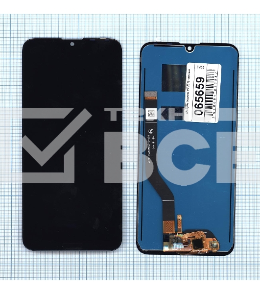 Дисплей для Huawei Y7 2019  черный
